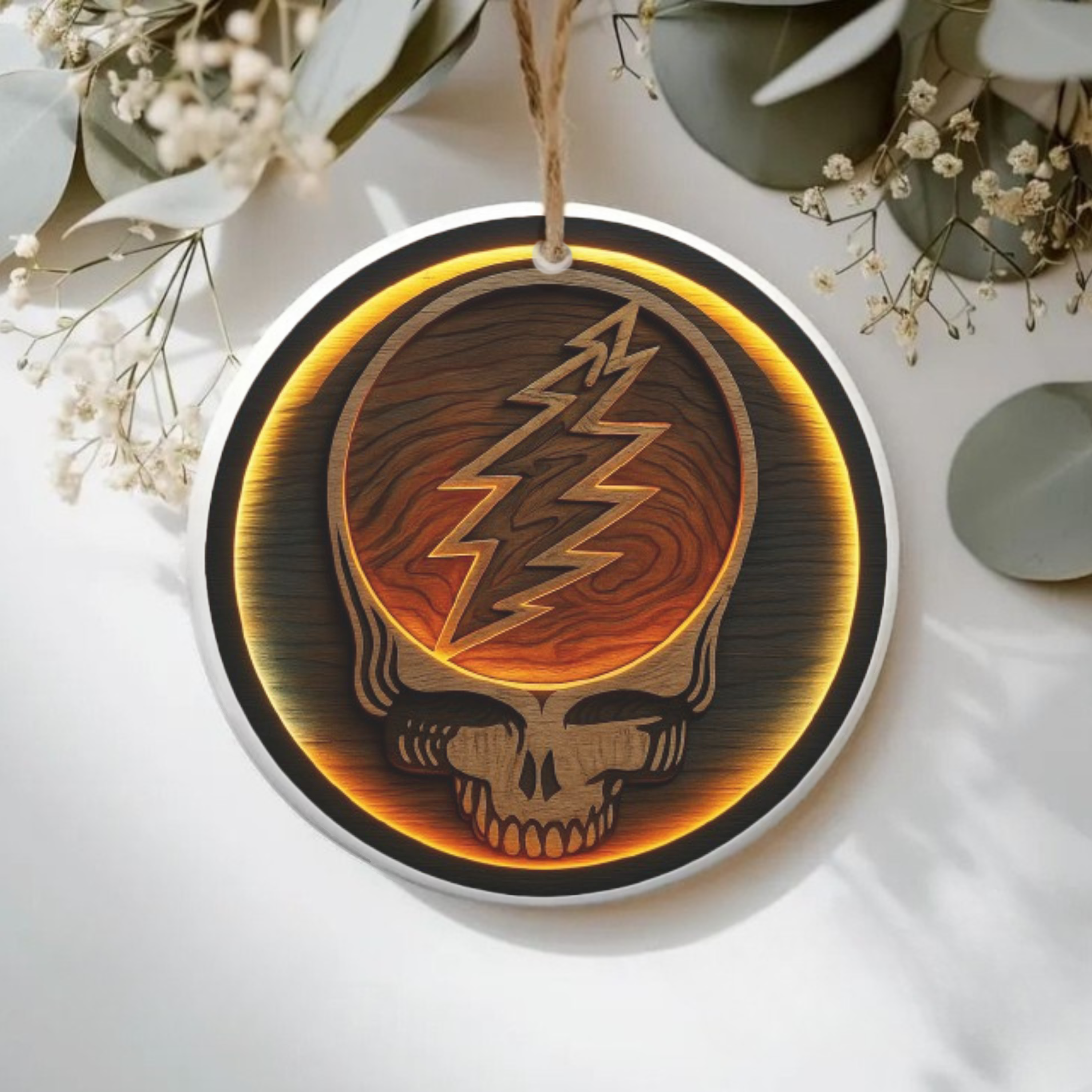 Grateful Dead Wooden Stealie