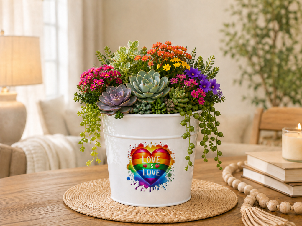 Love, Kindness & Courage Hanging Planter Keepsakes