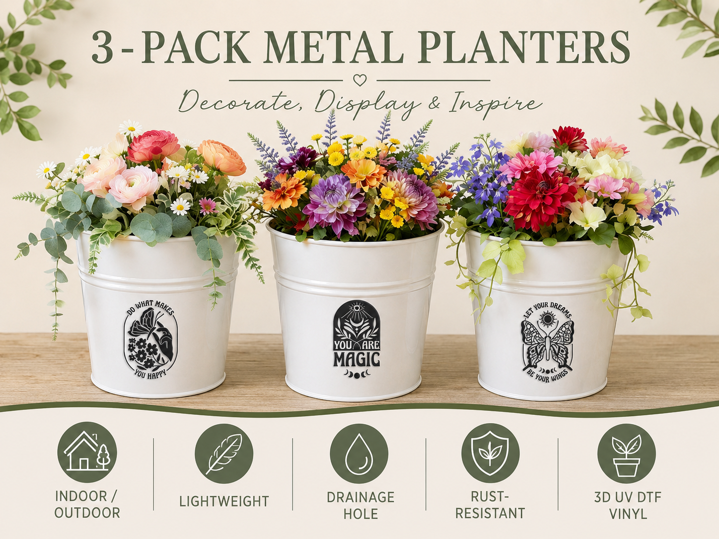 Happy, Magic & Dreams Hanging Planter Keepsakes