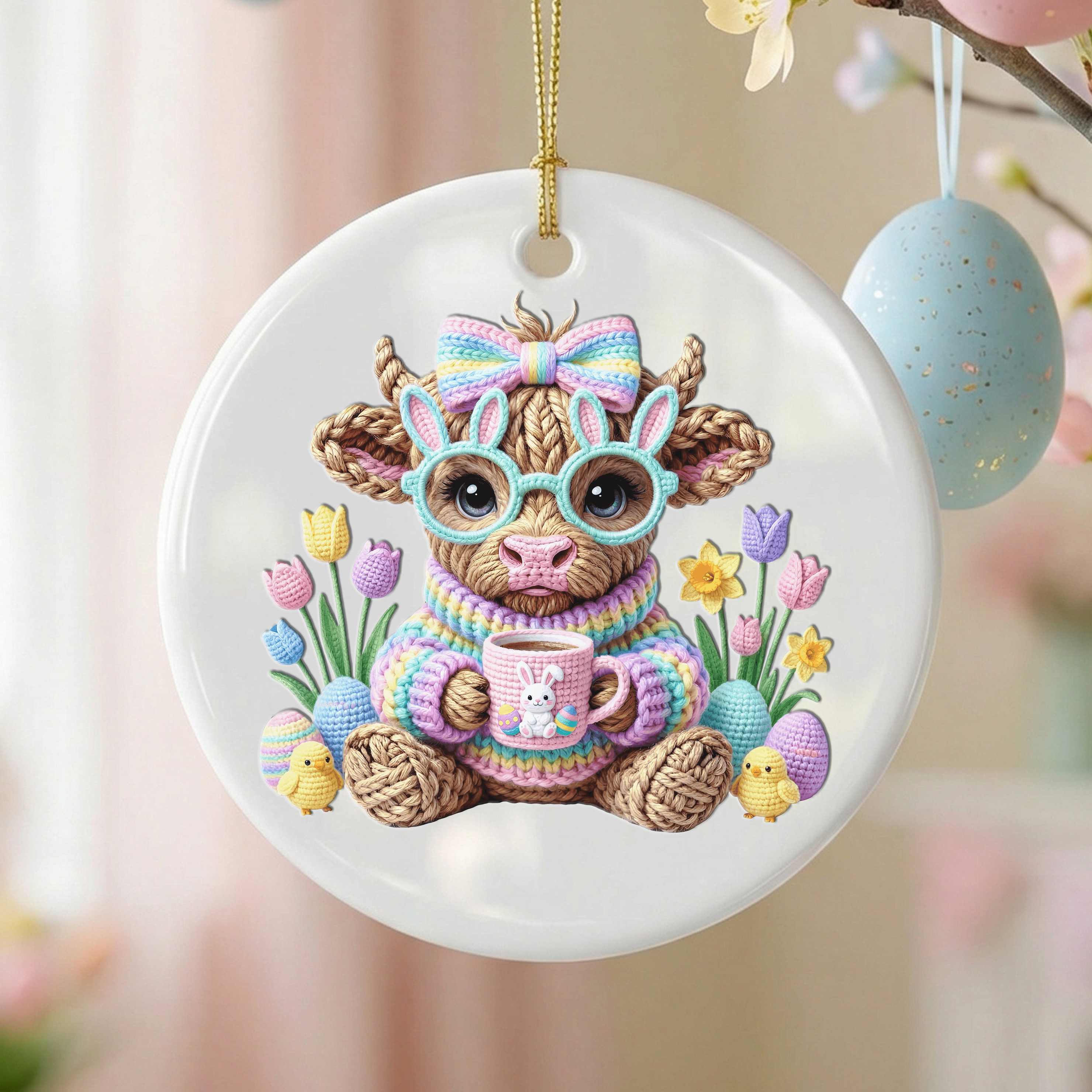 Crocheted Easter Cow